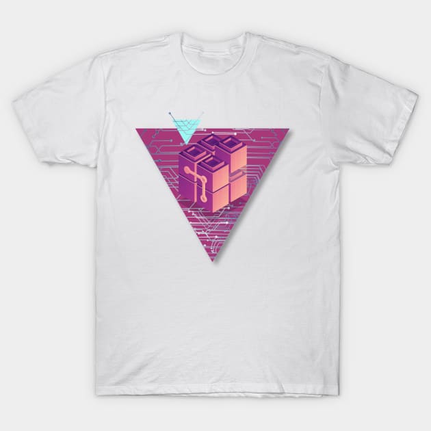 Geometric Computing Circuit Chip T-Shirt by FungibleDesign